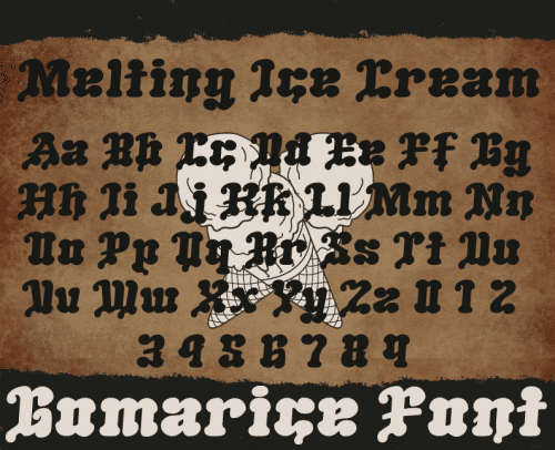 Melting Ice Cream G Font 1