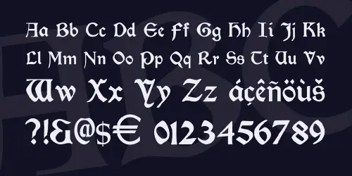 Morris Roman Font 4