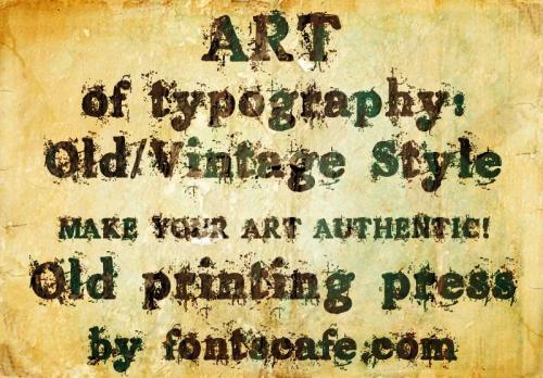 Old Printing Press Font 1