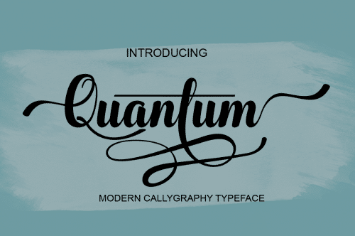 Quantum Calligraphy Font