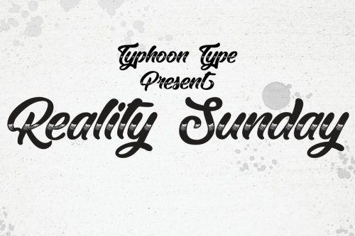 Reality Sunday Font 1