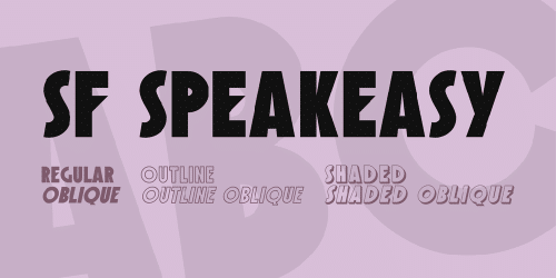 SF Speakeasy Font Family 1
