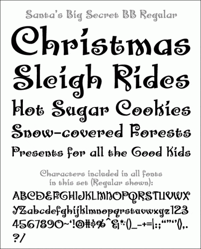 Santas Big Secret BB Font 4