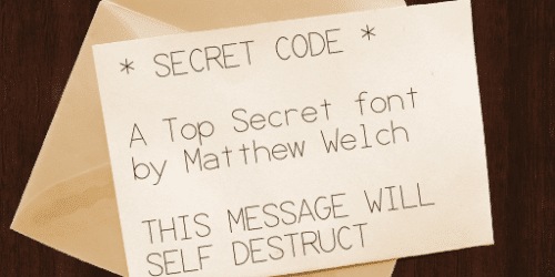 Secret Code Font 1