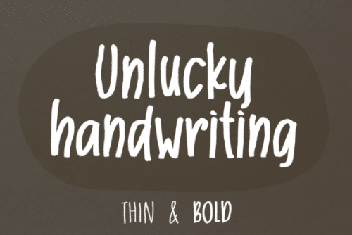 Unlucky Handwriting Font