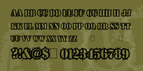 War Wound Font 1