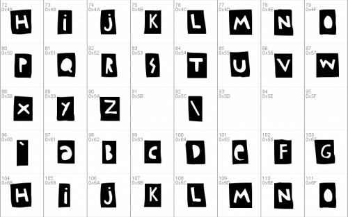 Woodcutter Negative Font 3