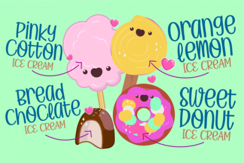 Yummy Ice Cream Font 4