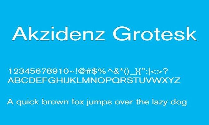 Akzidenz-Grotesk-Font