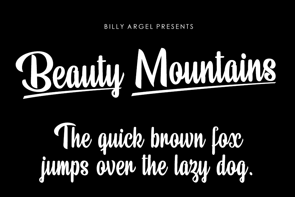 Beauty-Mountains-Font