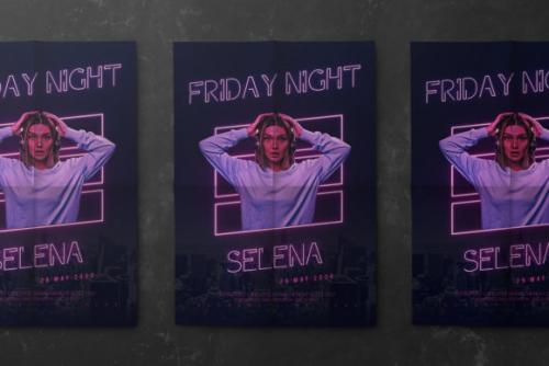 Paper poster advertising print mockup