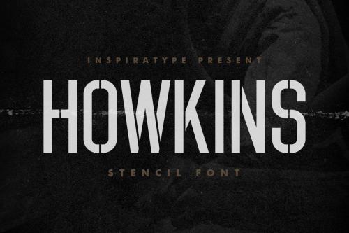 Howkins-Stencil-Display-Font-1