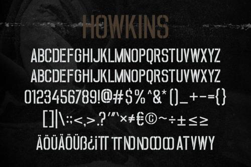 Howkins-Stencil-Display-Font-3