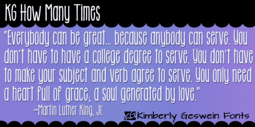 KG-How-Many-Times-Font