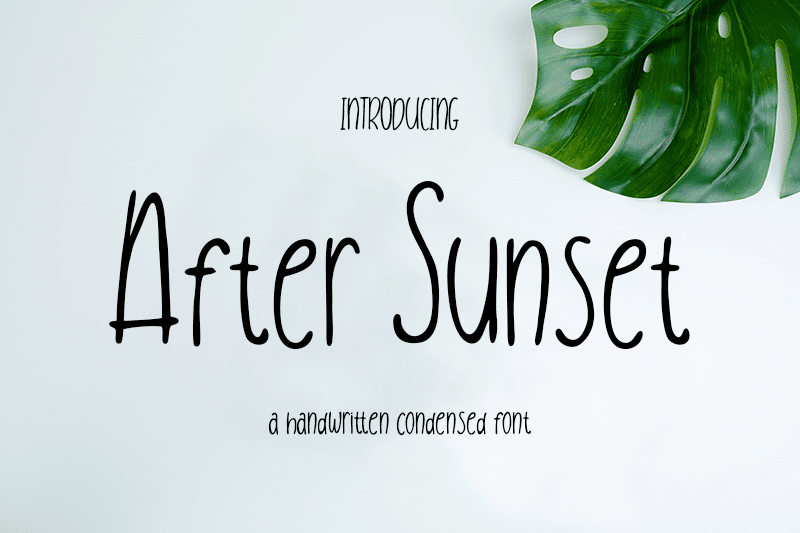 After Sunset Handwritten Font
