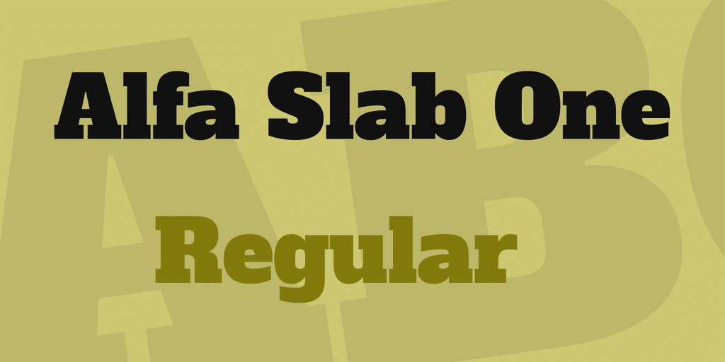 Alfa Slab One Font