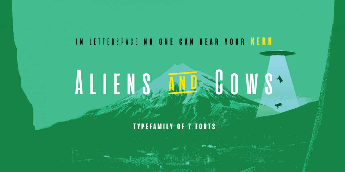 Aliens And Cows Font