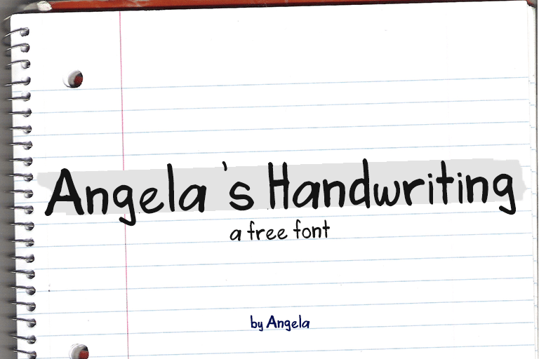 Angela’s Handwriting Font