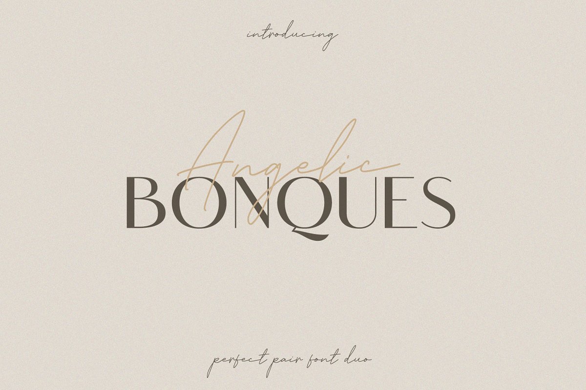 Angelic Bonques Font Duo