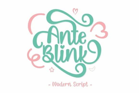 Ante Blink Script Font