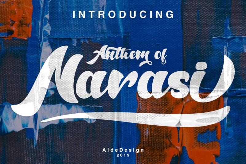 Anthem of Narasi Script Font