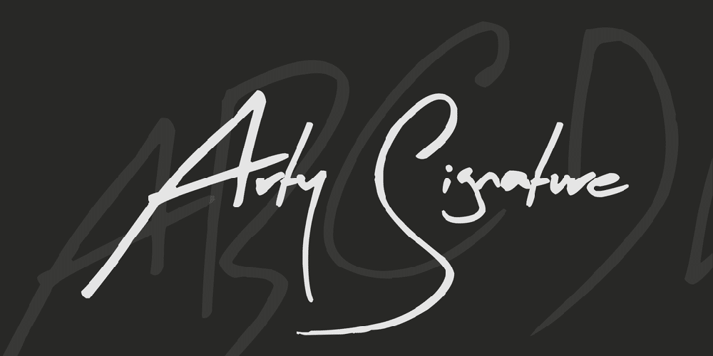 Arty Signature Font