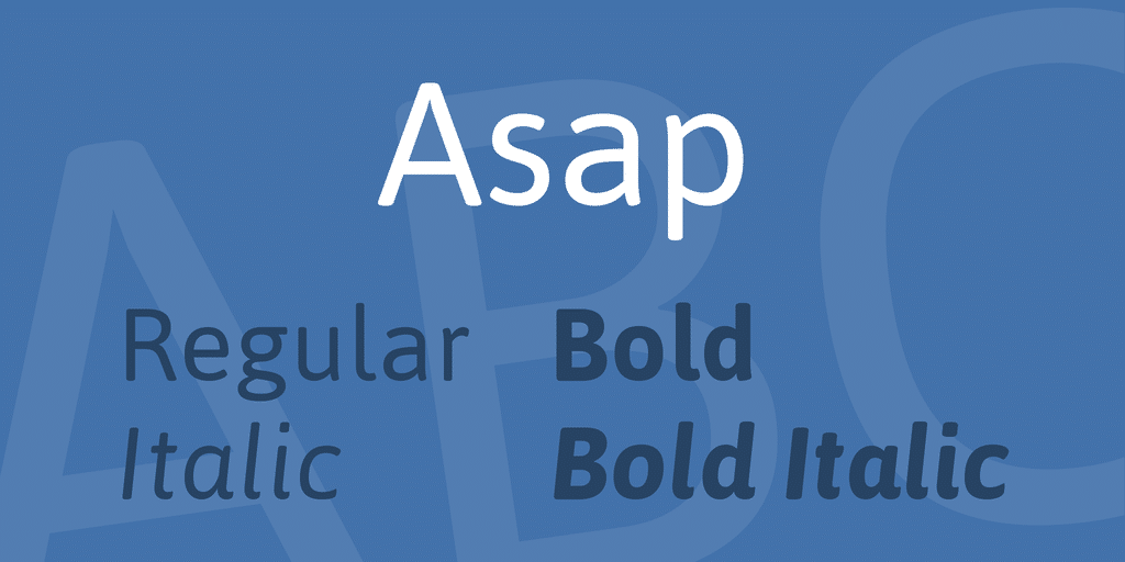 Asap Font Family