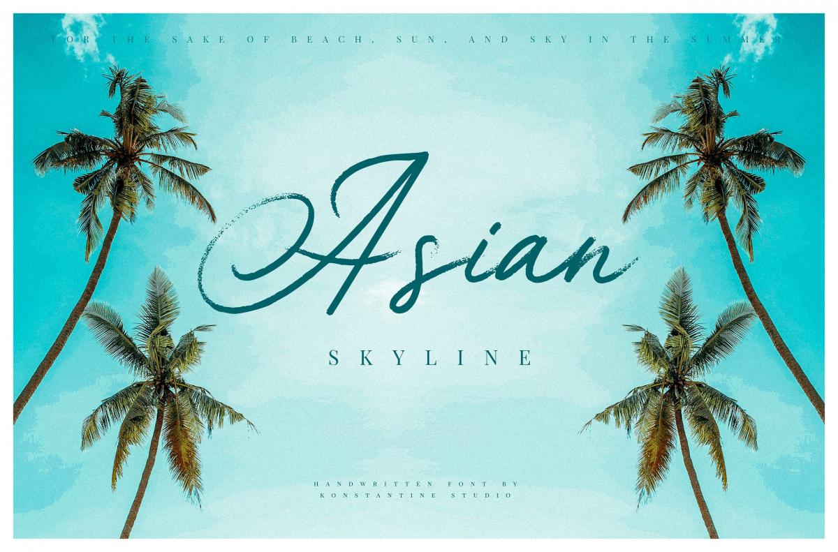 Asian Skyline brush font