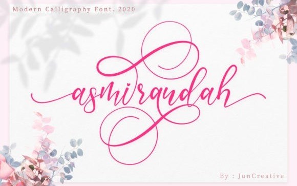 Asmirandah Calligraphy Font