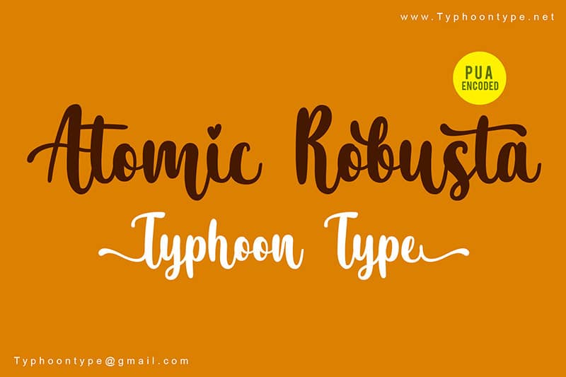Atomic Robusta Script Font