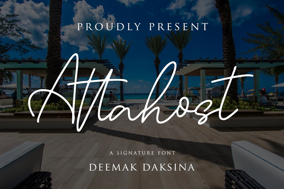 Attahost Signature Font