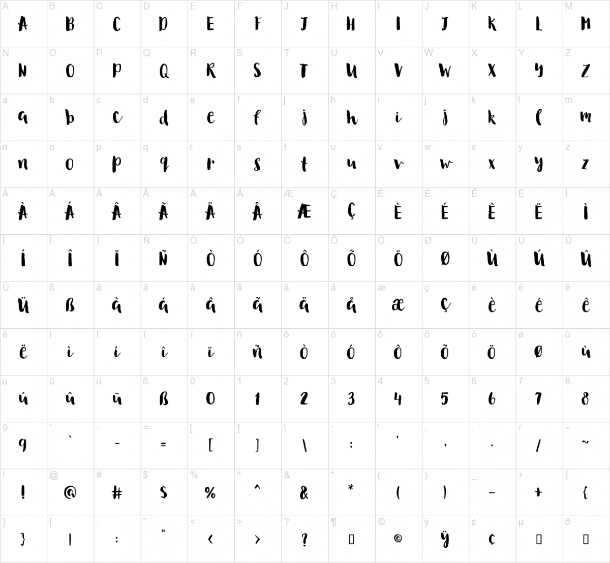 August Rain Brush Font