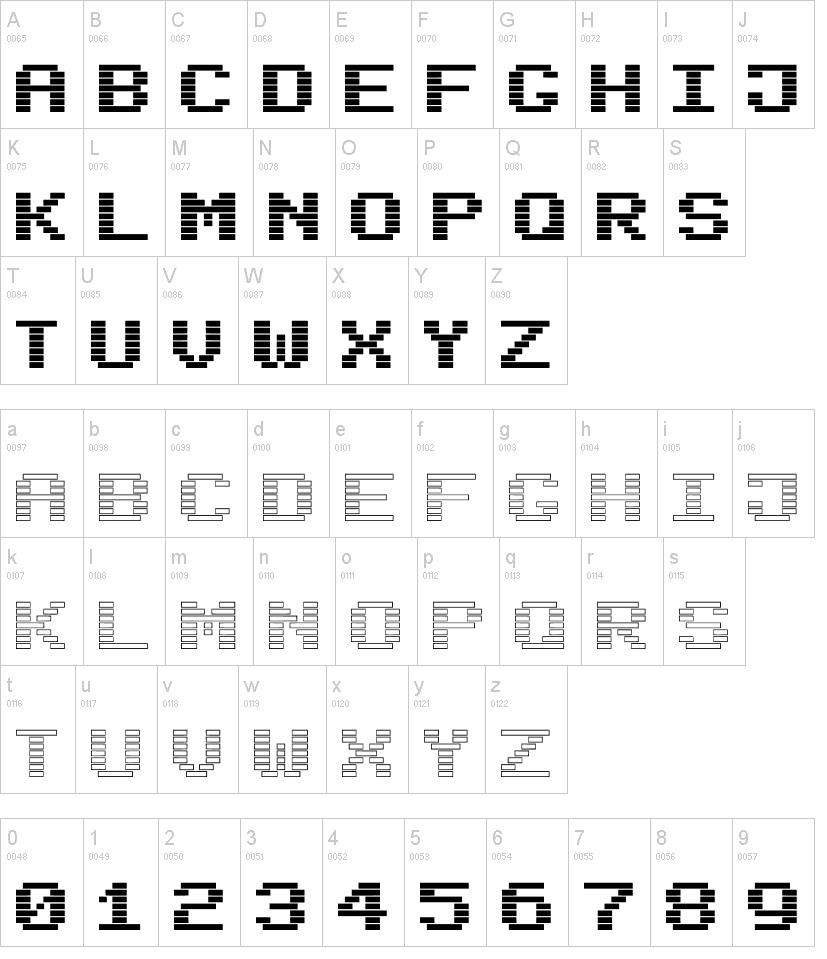 BLACK WHITE BLOCK FONT