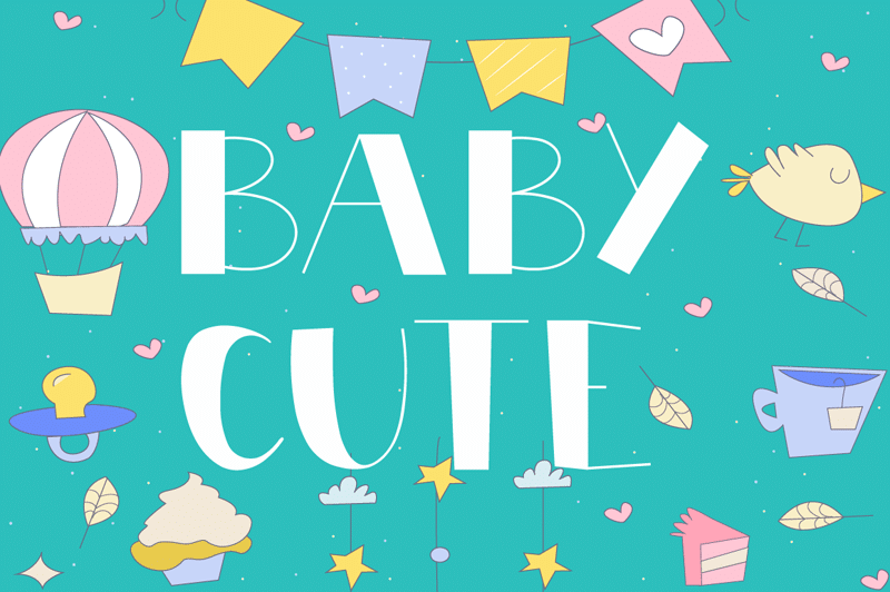 Baby Cute Cartoon Font