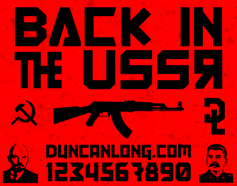 Back In The Ussr Dl Font