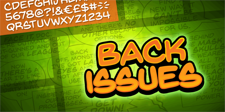 Back Issues BB Font Family