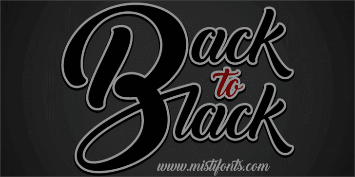 Back to Black Font