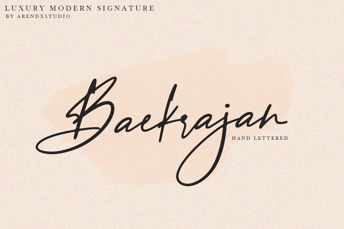Baekrajan Luxury Modern Signature Font