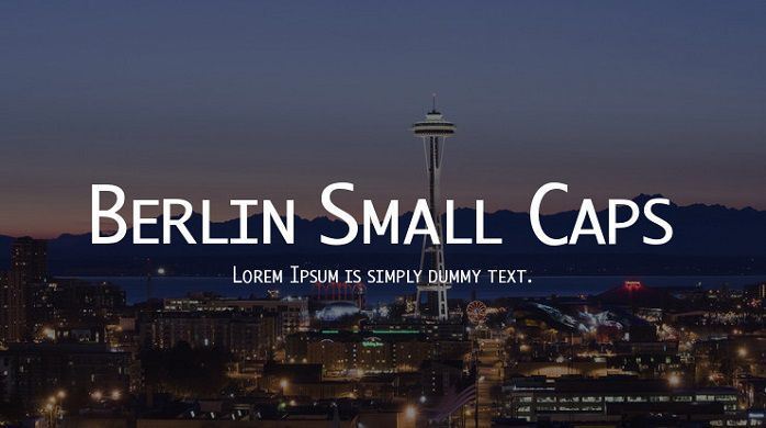 Berlin Small Caps Font