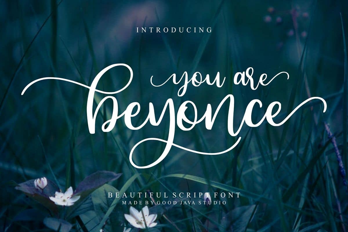 Beyonce Calligraphy Font