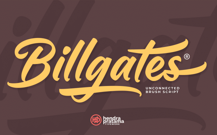 Billgates Brush Font