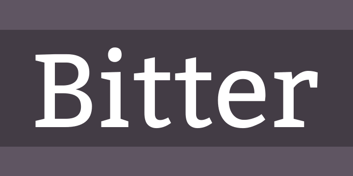 Bitter Serif Font