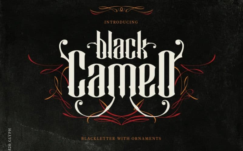 Black Cameo Blackletter Font