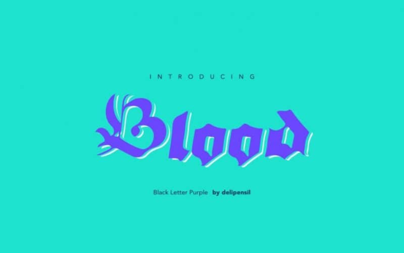 Blood Display Font