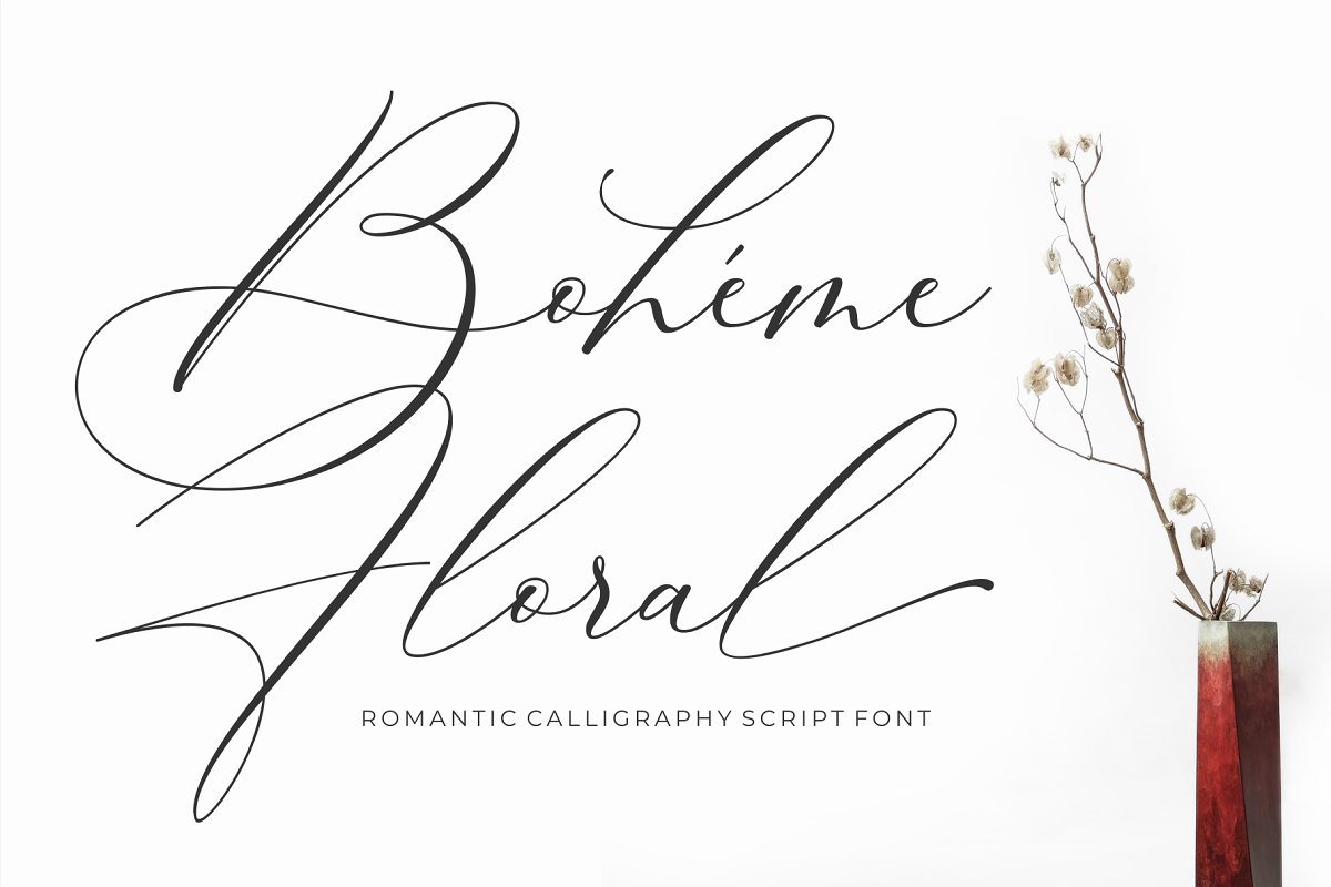 Boheme Floral Script Font