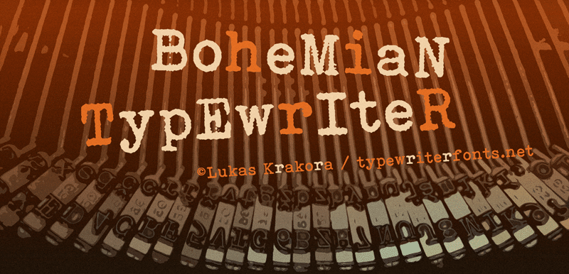 Bohemian Typewriter Font