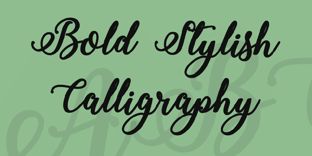 Bold Stylish Calligraphy Font
