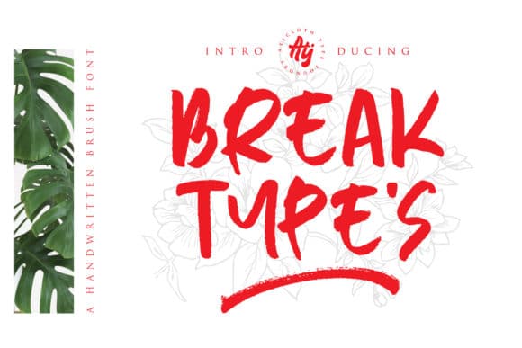 Break Types Script Font