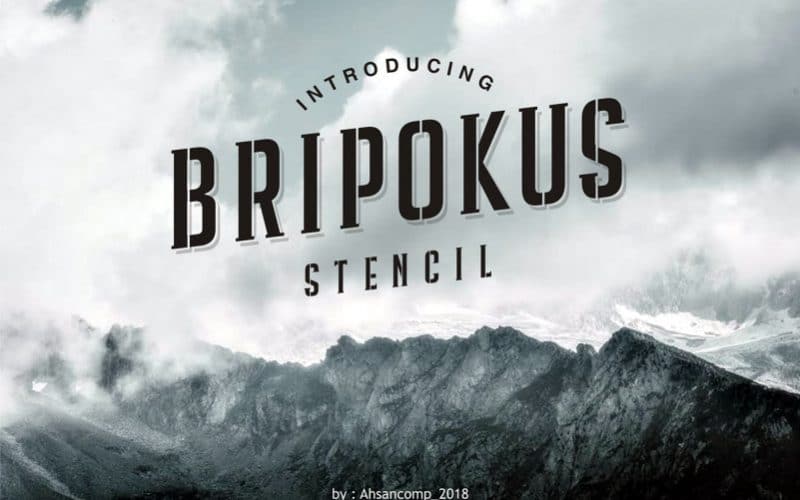 Bripokus Stencil Font