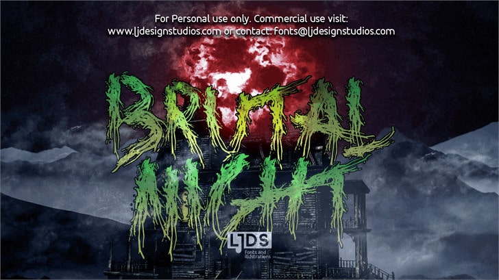 Brutal Night brush Font